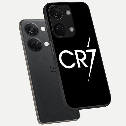  CR7 Elite Strike phone case For Oneplus Nord 3 showing premium glass back cover with detailed artwork