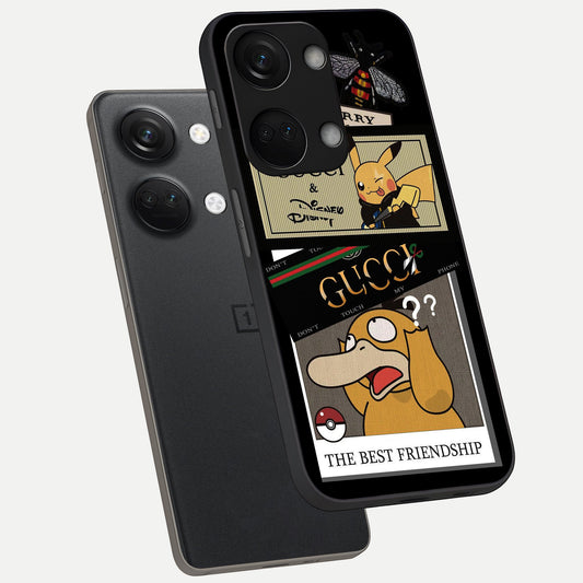  Cartoon Brand Play Mashup phone case For Oneplus Nord 3 showing premium glass back cover with detailed artwork
