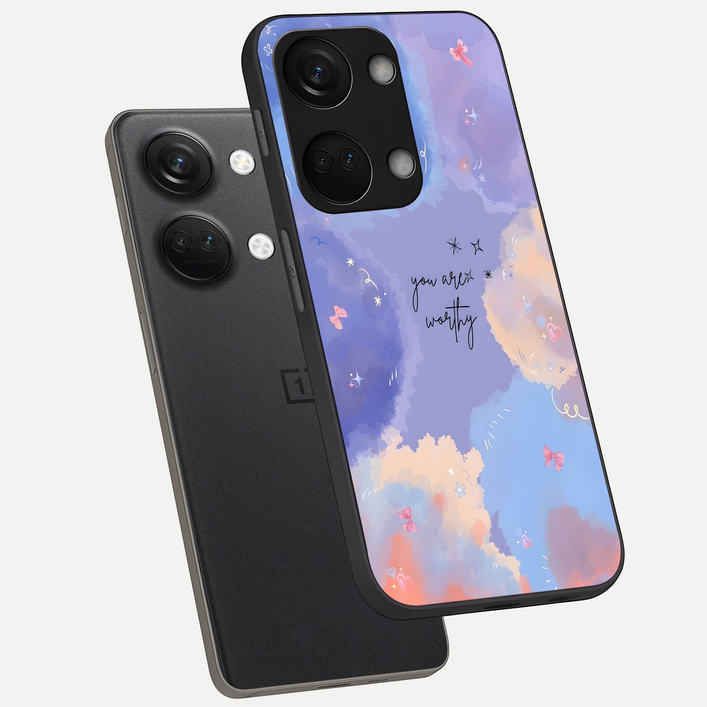  Celestial Cloud Magic phone case For Oneplus Nord 3 showing premium glass back cover with detailed artwork