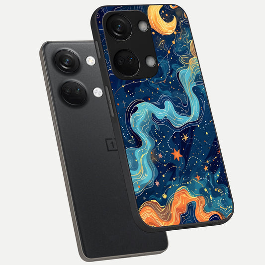  Celestial Dream Flow phone case For Oneplus Nord 3 showing premium glass back cover with detailed artwork