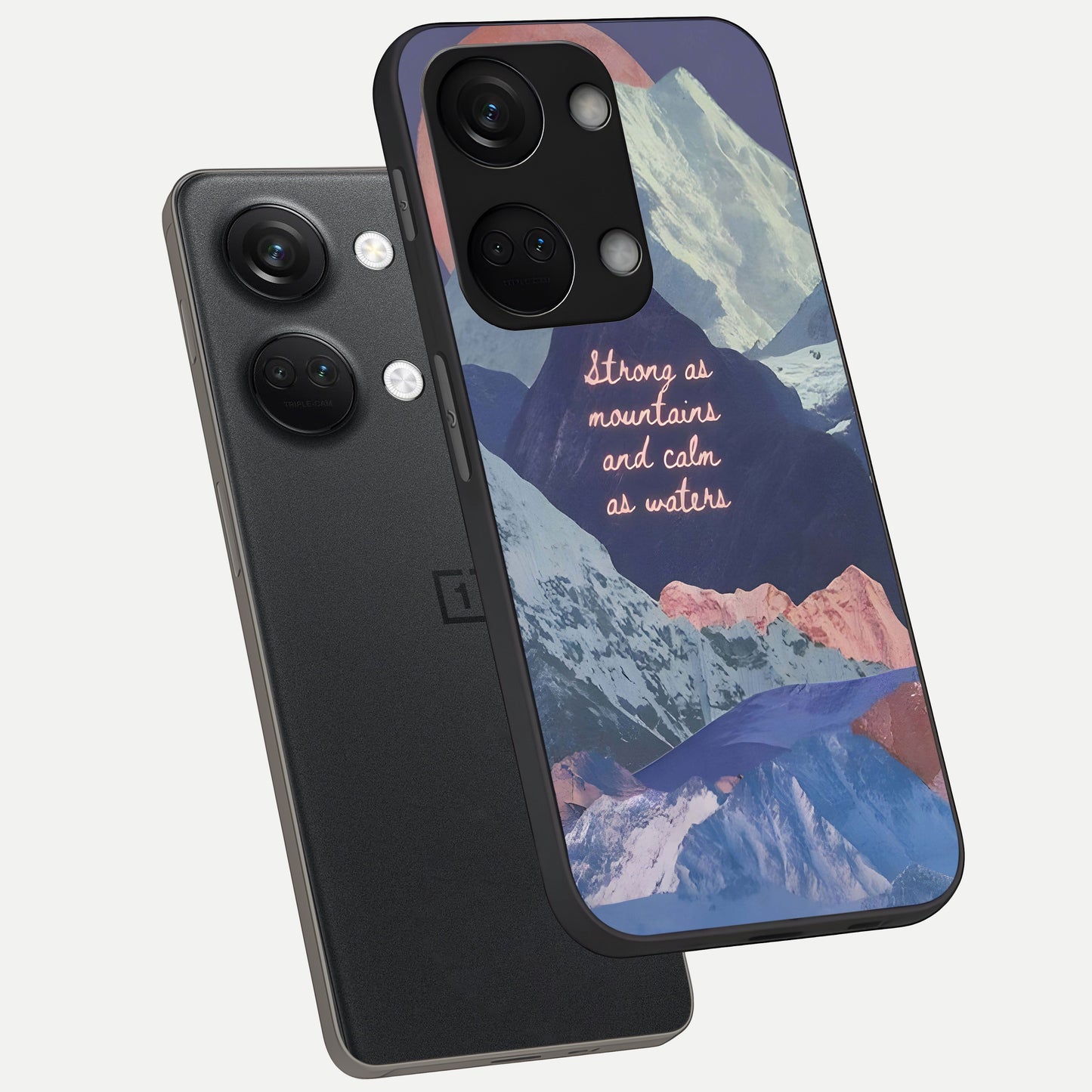  Celestial Mountain Calm phone case For Oneplus Nord 3 showing premium glass back cover with detailed artwork