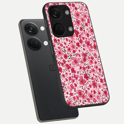 Cherry Blossom Charm phone case For Oneplus Nord 3 showing premium glass back cover with detailed artwork