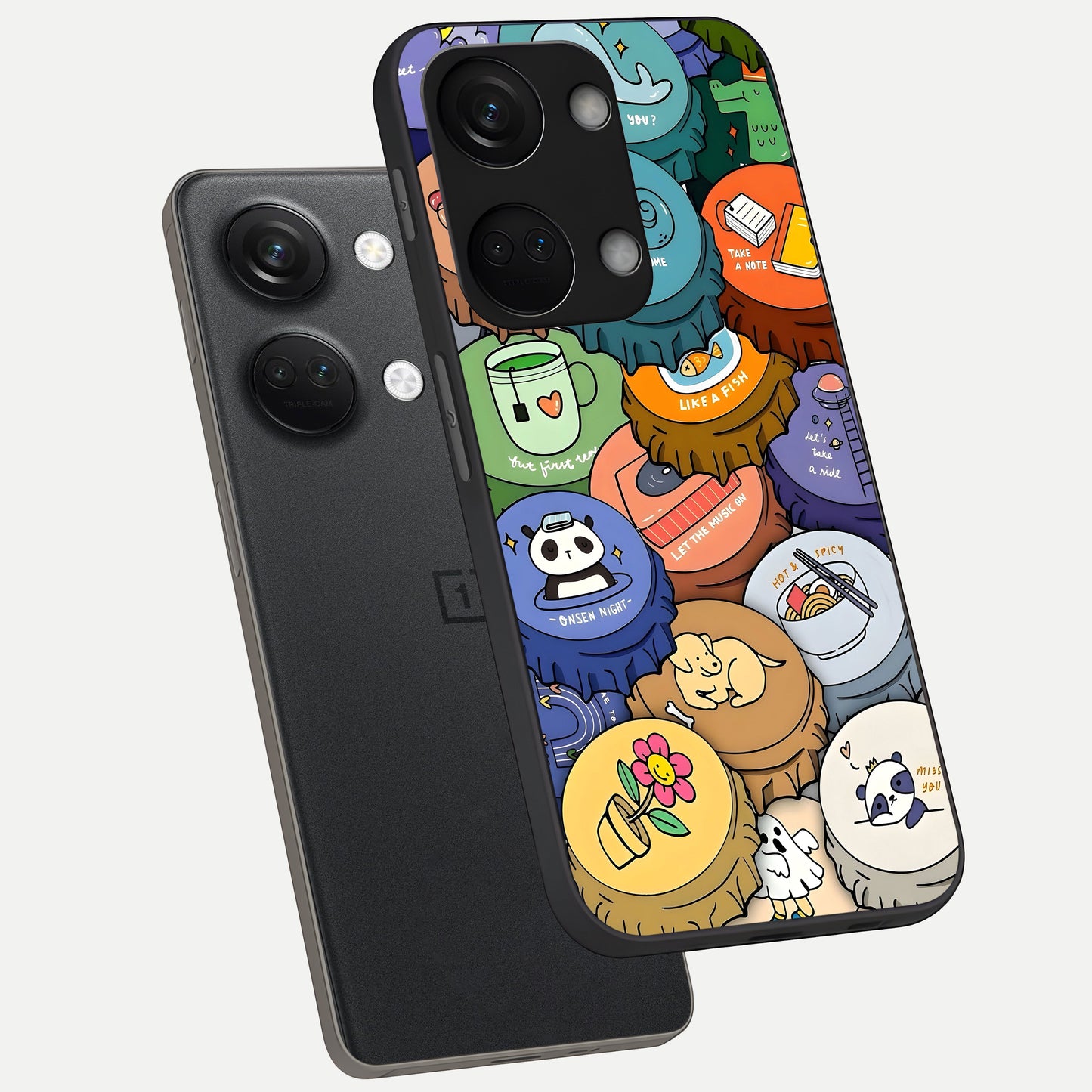  Coins Patterns phone case For Oneplus Nord 3 showing premium glass back cover with detailed artwork