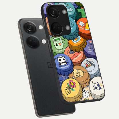 Coins Patterns phone case For Oneplus Nord 3 showing premium glass back cover with detailed artwork