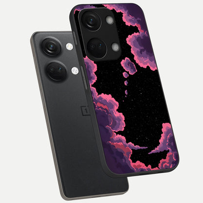  Cosmic Cloud Journey phone case For Oneplus Nord 3 showing premium glass back cover with detailed artwork