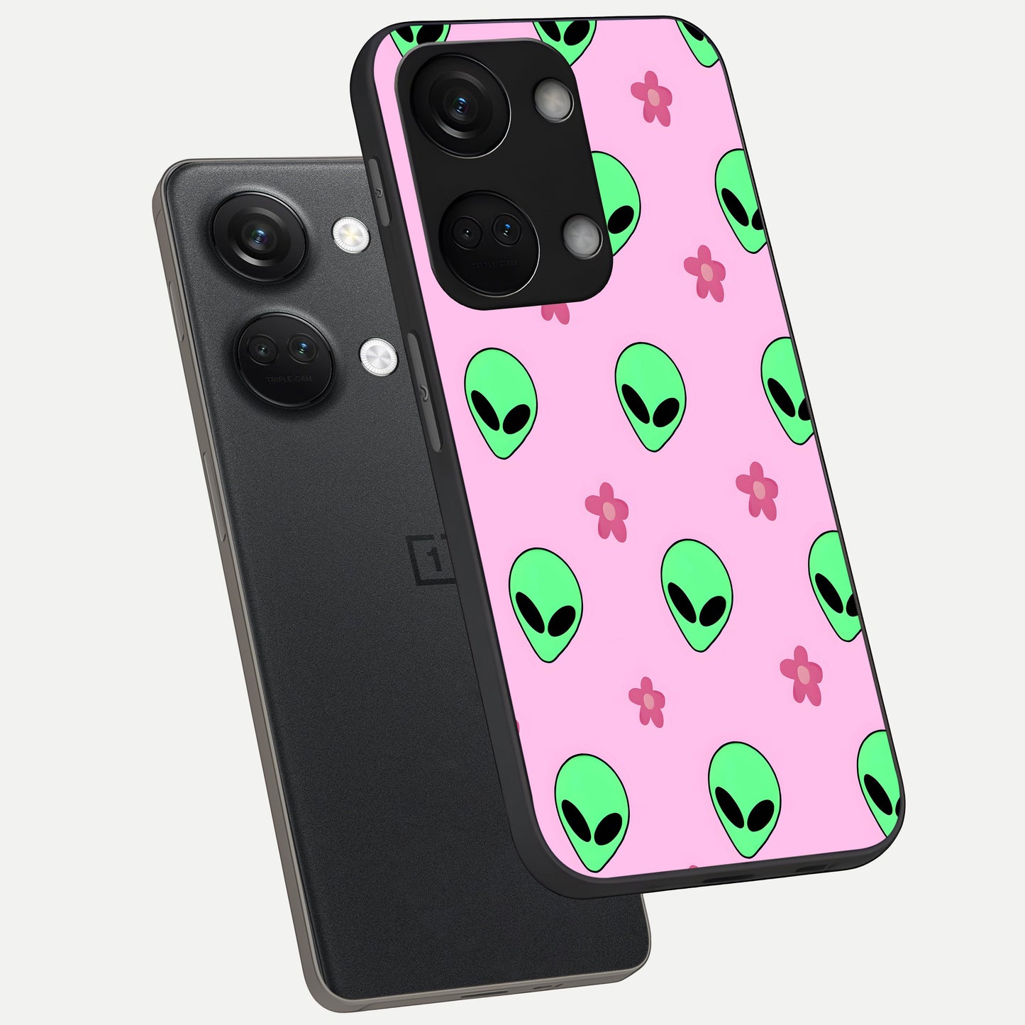  Cosmic Cute Crush phone case For Oneplus Nord 3 showing premium glass back cover with detailed artwork
