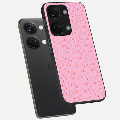  Cosmic Pink Sparkle phone case For Oneplus Nord 3 showing premium glass back cover with detailed artwork
