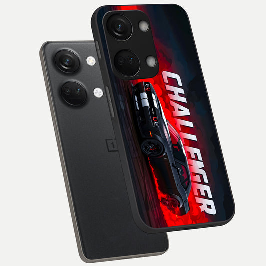 Crimson Challenger Fury phone case For Oneplus Nord 3 showing premium glass back cover with detailed artwork