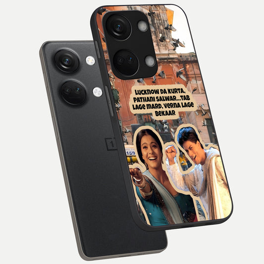  Desi Retro Vibes phone case For Oneplus Nord 3 showing premium glass back cover with detailed artwork