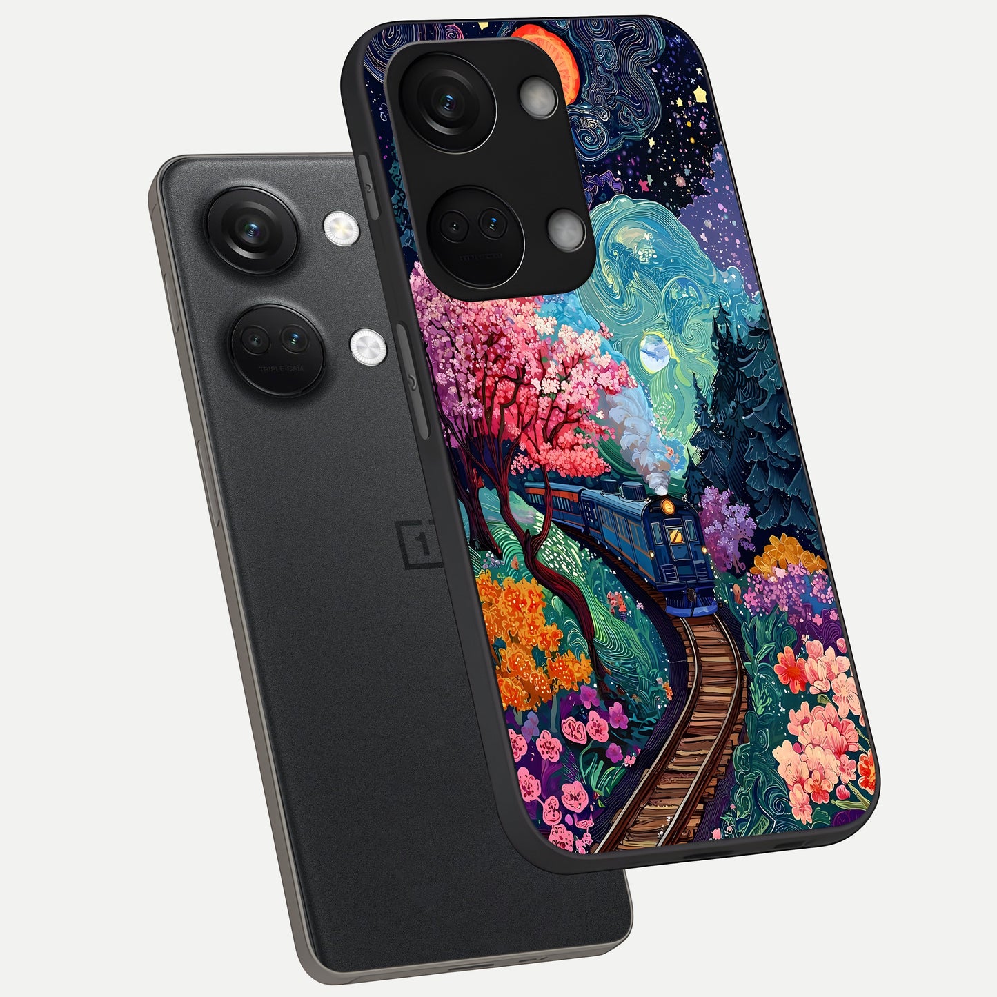  Digital Art phone case For Oneplus Nord 3 showing premium glass back cover with detailed artwork