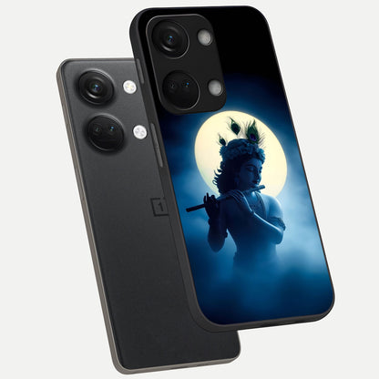  Divine Moon Flute phone case For Oneplus Nord 3 showing premium glass back cover with detailed artwork