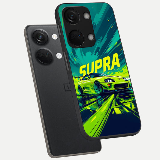  Electric Supra Thunder phone case For Oneplus Nord 3 showing premium glass back cover with detailed artwork