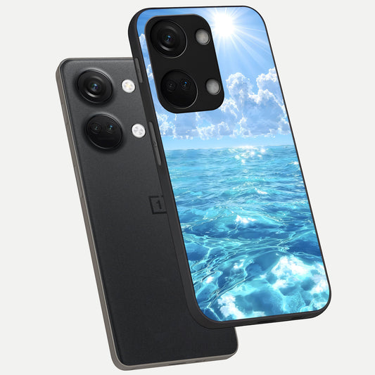  Endless Ocean Horizon phone case For Oneplus Nord 3 showing premium glass back cover with detailed artwork
