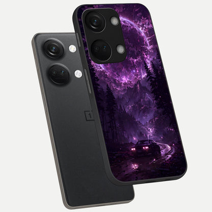 Eternal Cosmic Drive phone case For Oneplus Nord 3 showing premium glass back cover with detailed artwork