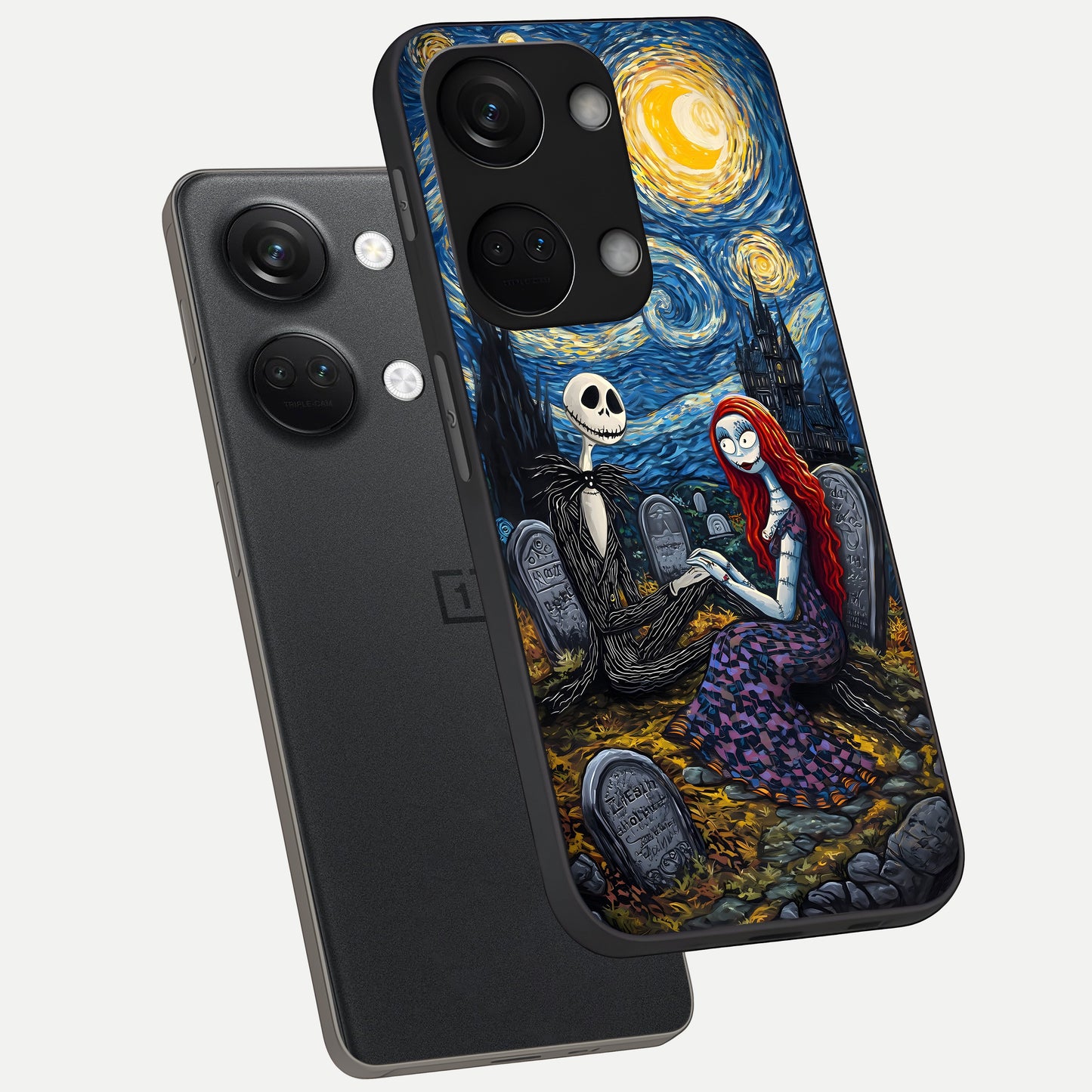  Eternal Night Love phone case For Oneplus Nord 3 showing premium glass back cover with detailed artwork