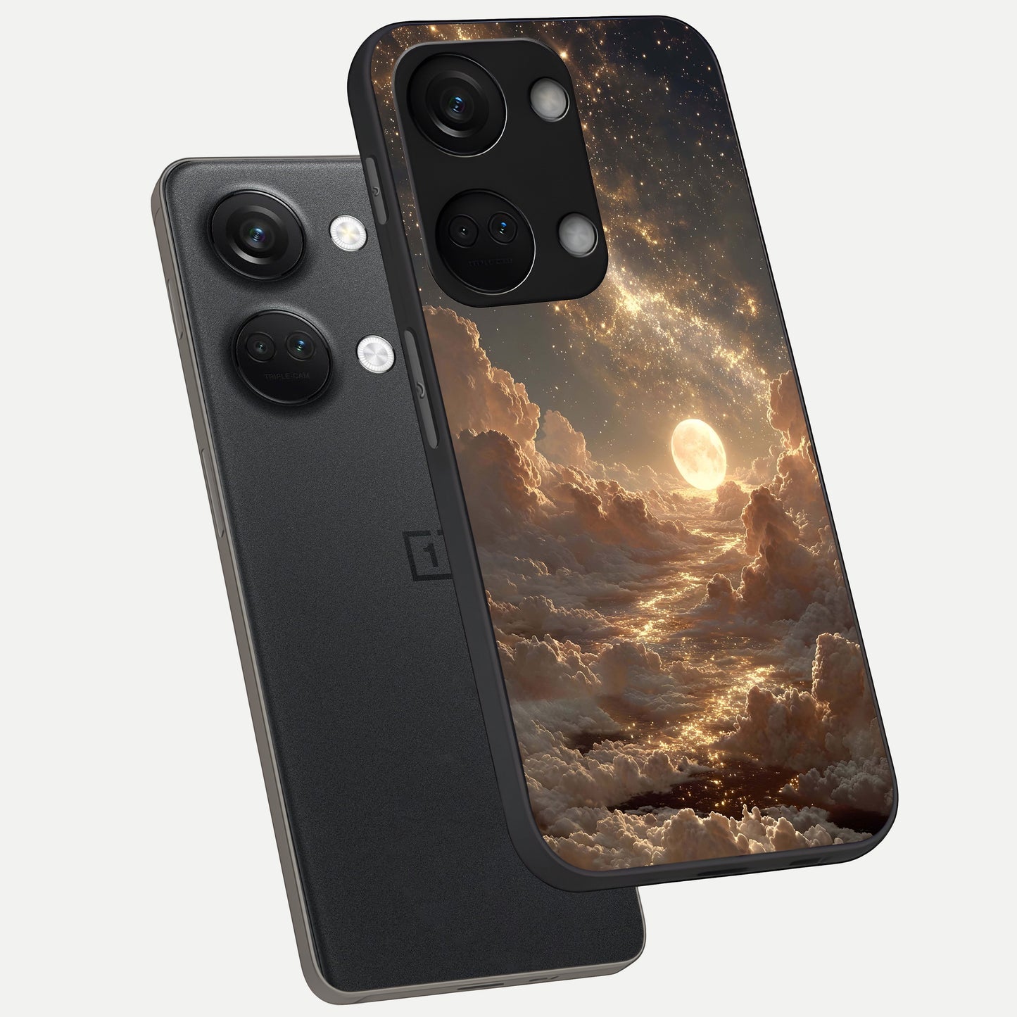  Golden Sky Dream phone case For Oneplus Nord 3 showing premium glass back cover with detailed artwork