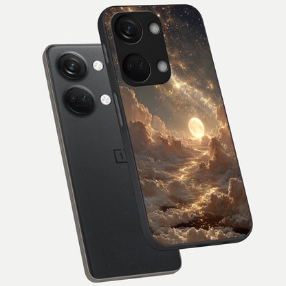  Golden Sky Dream phone case For Oneplus Nord 3 showing premium glass back cover with detailed artwork