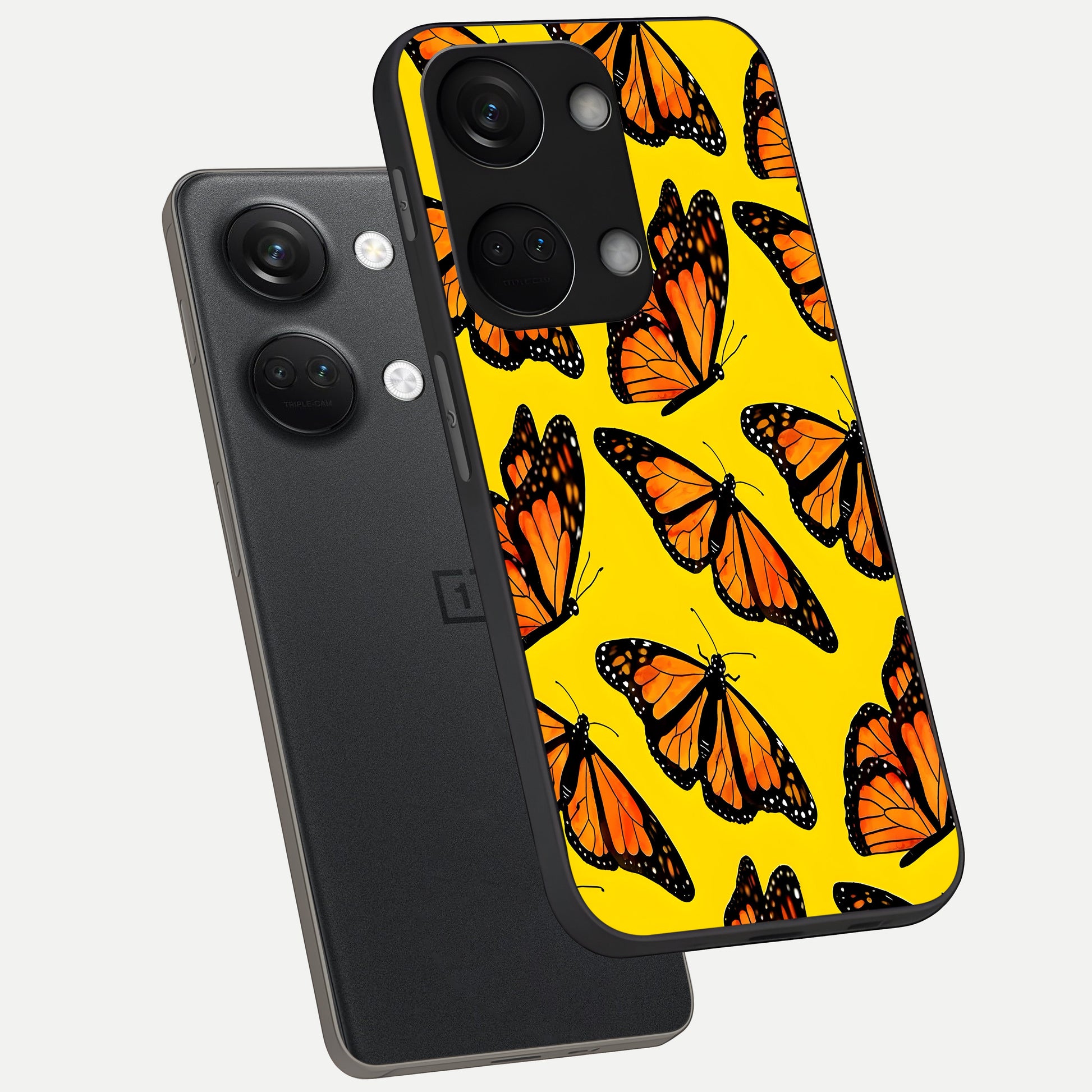  Golden Wing Flight phone case For Oneplus Nord 3 showing premium glass back cover with detailed artwork