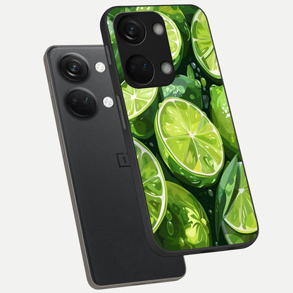  Green Kawasaki phone case For Oneplus Nord 3 showing premium glass back cover with detailed artwork