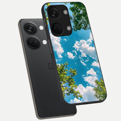  Green Moon Energy phone case For Oneplus Nord 3 showing premium glass back cover with detailed artwork