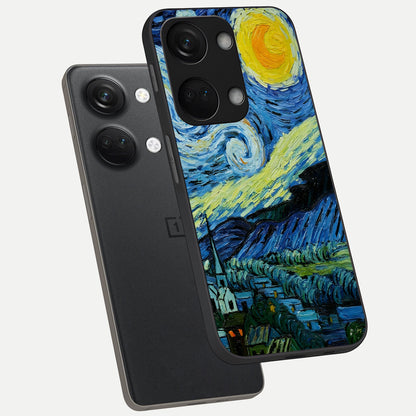  Inspired Van Gogh Art phone case For Oneplus Nord 3 showing premium glass back cover with detailed artwork