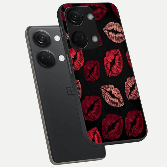  Midnight Kiss Love phone case For Oneplus Nord 3 showing premium glass back cover with detailed artwork