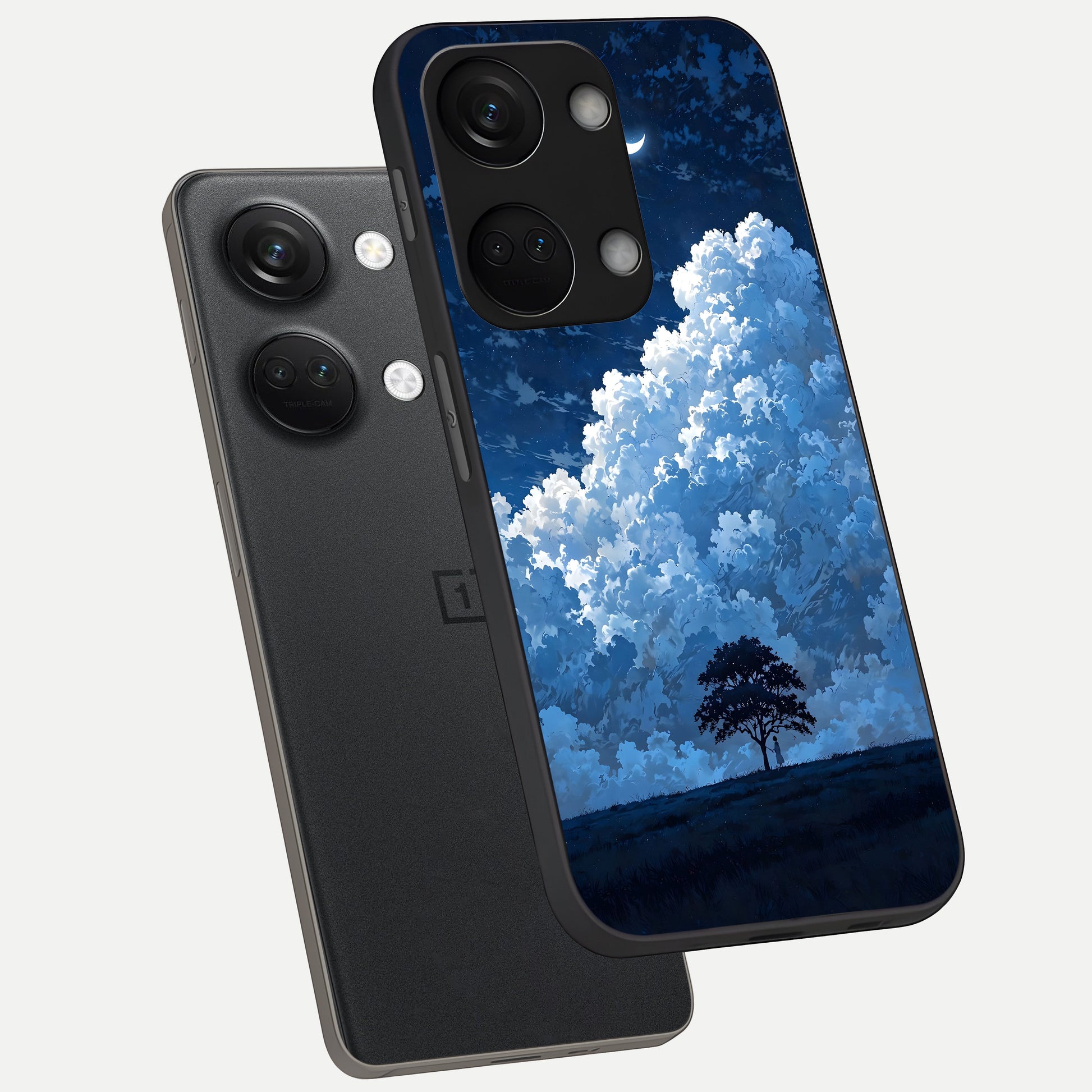  Midnight Sky Serenity phone case For Oneplus Nord 3 showing premium glass back cover with detailed artwork