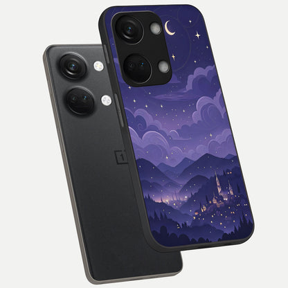  Minimal Night View phone case For Oneplus Nord 3 showing premium glass back cover with detailed artwork
