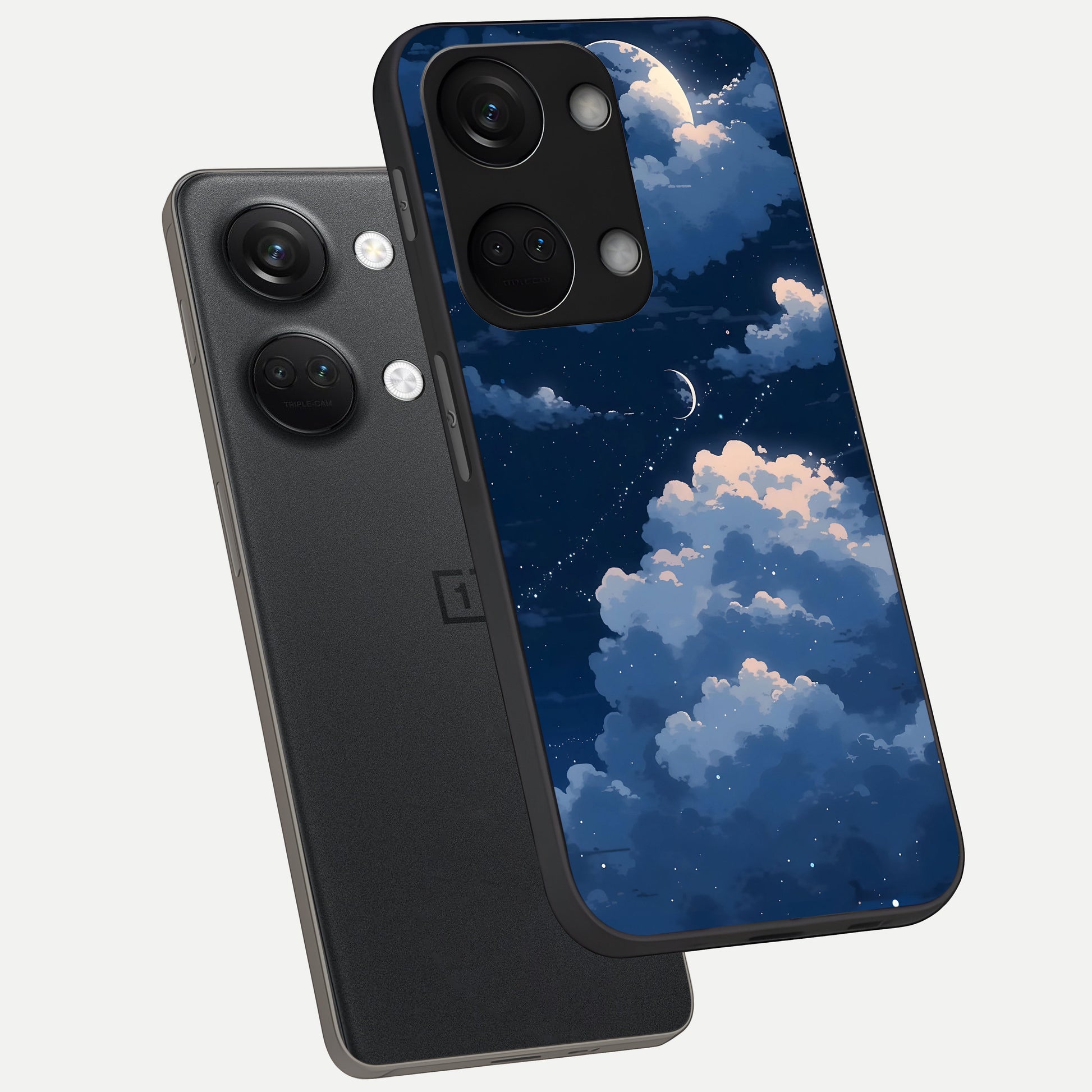  Moon Dream Haze phone case For Oneplus Nord 3 showing premium glass back cover with detailed artwork