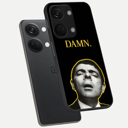  Mr Bean Damn phone case For Oneplus Nord 3 showing premium glass back cover with detailed artwork
