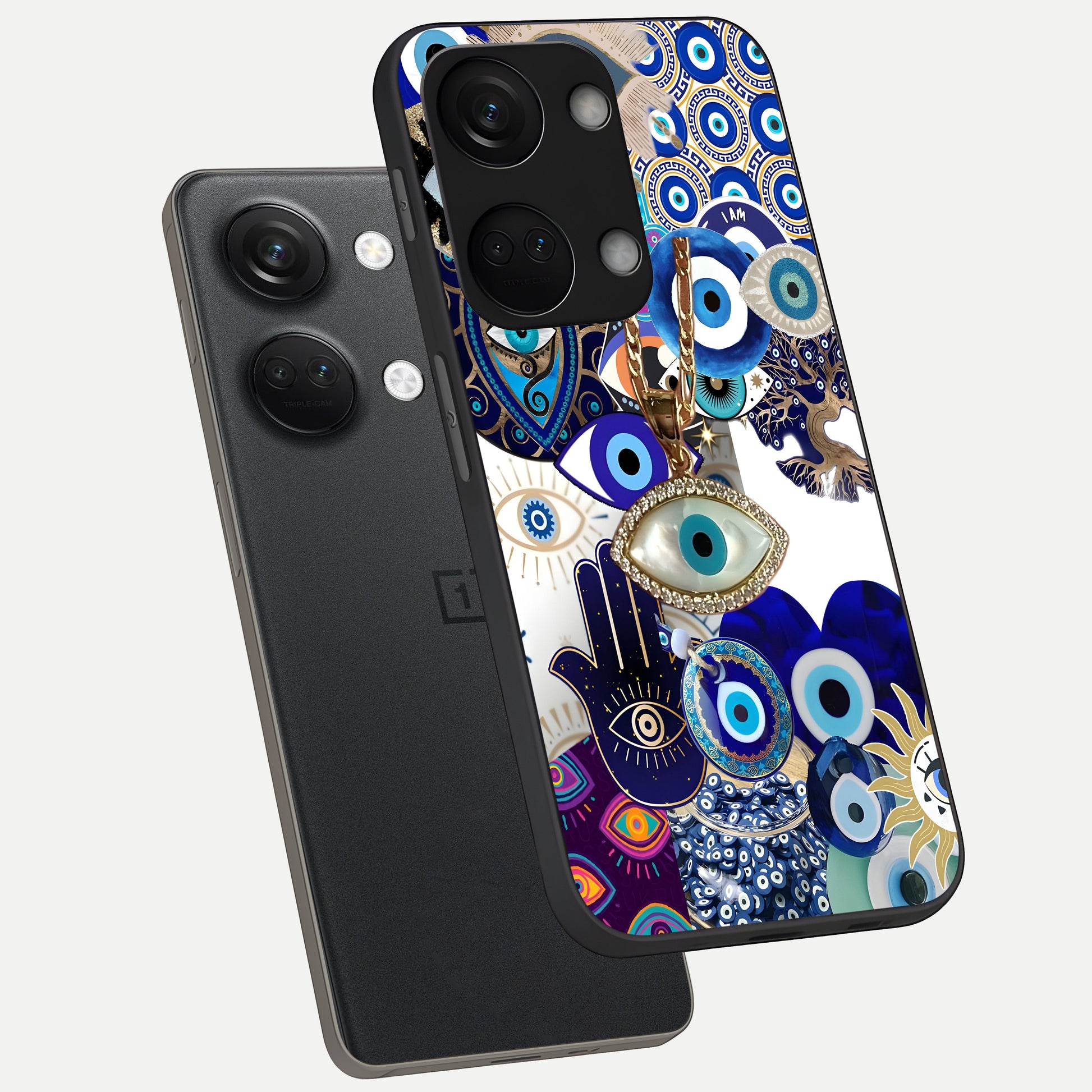  Mystic Charm Eye phone case For Oneplus Nord 3 showing premium glass back cover with detailed artwork