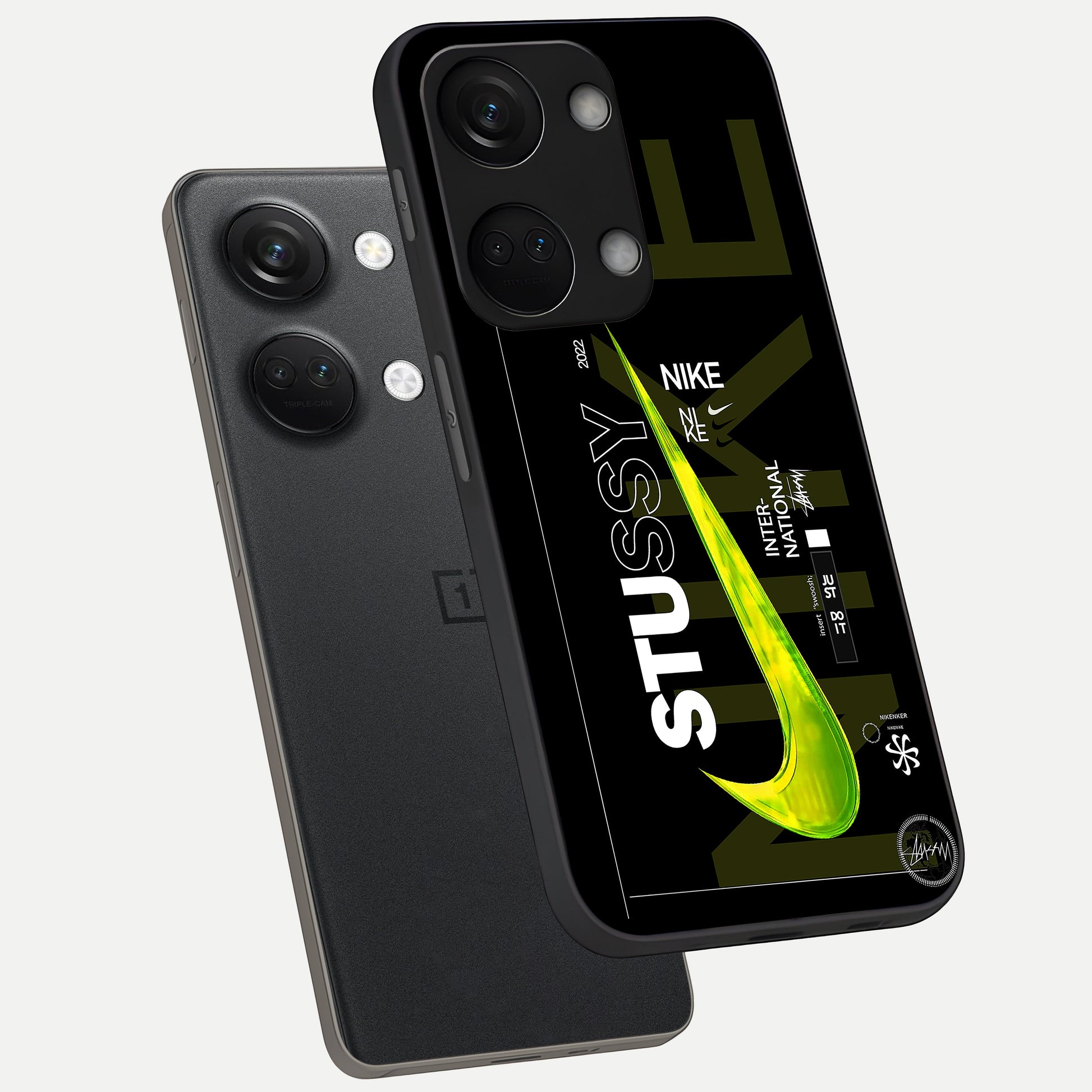  Neon Street Edition phone case For Oneplus Nord 3 showing premium glass back cover with detailed artwork