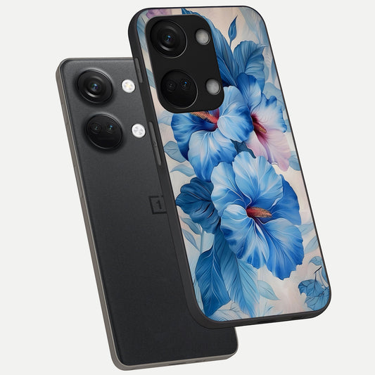  Ocean Hibiscus Grace phone case For Oneplus Nord 3 showing premium glass back cover with detailed artwork