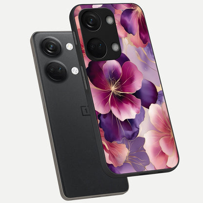  Pink Bouquet Florals phone case For Oneplus Nord 3 showing premium glass back cover with detailed artwork