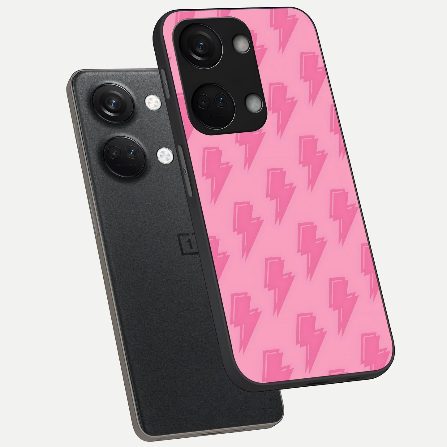  Pink Moo Magic phone case For Oneplus Nord 3 showing premium glass back cover with detailed artwork