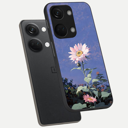  Pink Shells Outline phone case For Oneplus Nord 3 showing premium glass back cover with detailed artwork