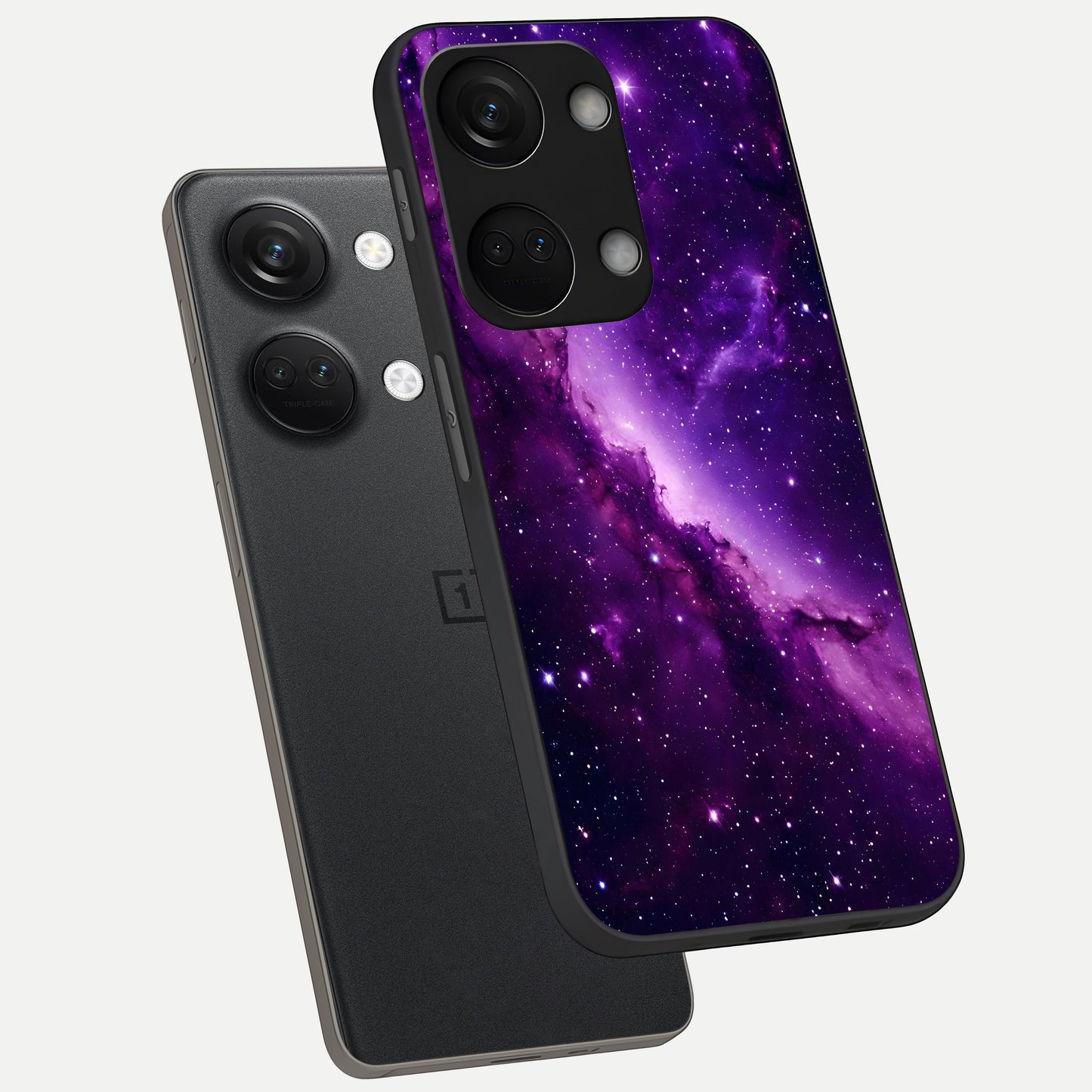  Purple Shade Sky phone case For Oneplus Nord 3 showing premium glass back cover with detailed artwork