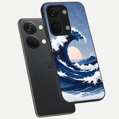  Rising Tide Power phone case For Oneplus Nord 3 showing premium glass back cover with detailed artwork