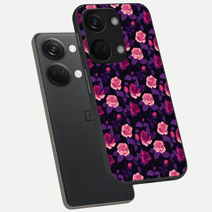  Rose Garden Twilight phone case For Oneplus Nord 3 showing premium glass back cover with detailed artwork