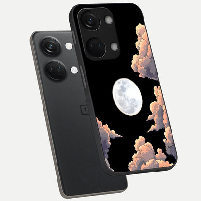  Shade Cloud Moon phone case For Oneplus Nord 3 showing premium glass back cover with detailed artwork