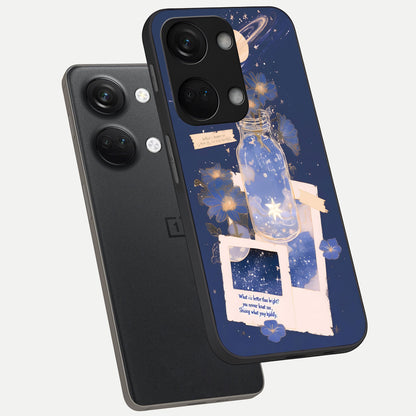  Starlit Cosmic Jar phone case For Oneplus Nord 3 showing premium glass back cover with detailed artwork