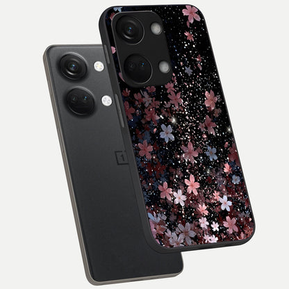  Starlit Flower Dreams phone case For Oneplus Nord 3 showing premium glass back cover with detailed artwork