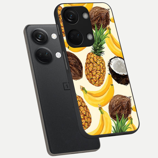 Tropical Fruit Mood phone case For Oneplus Nord 3 showing premium glass back cover with detailed artwork