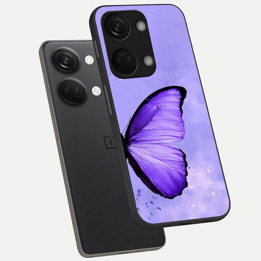  Violet Dream Wing phone case For Oneplus Nord 3 showing premium glass back cover with detailed artwork
