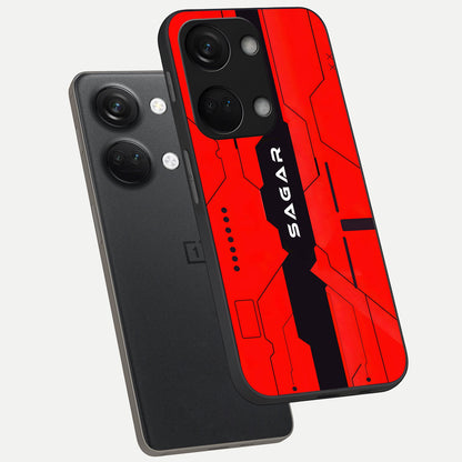  Voltage Rise CYBERPUNK Custom Name phone case For Oneplus Nord 3 showing premium custom name glass back cover