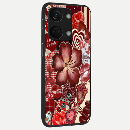  Aesthetic Little Freak back cover For Oneplus Nord 3 slim fit glass case with vibrant aesthetic design