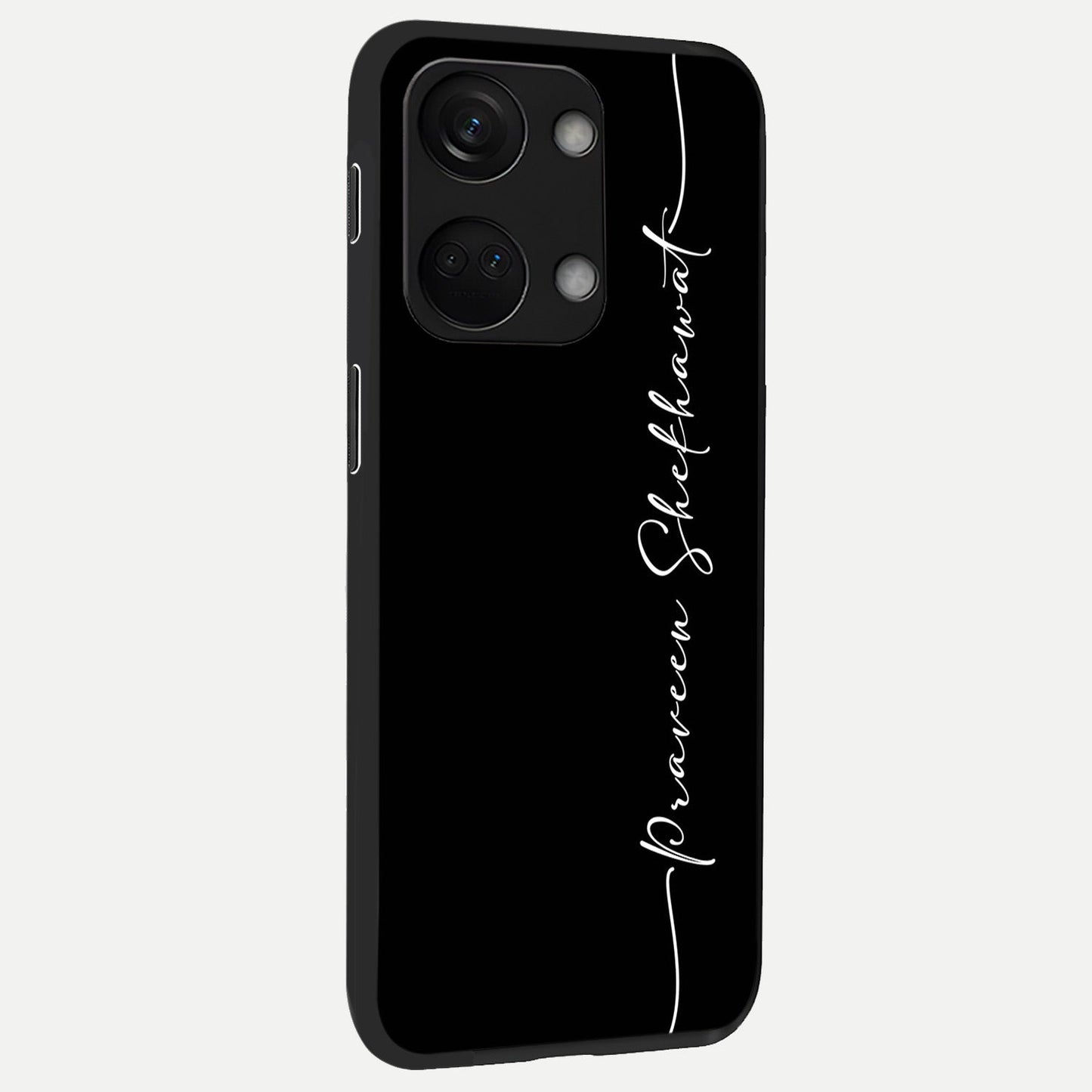  Black Tune Custom Name back cover For Oneplus Nord 3 slim fit glass case with vibrant aesthetic design