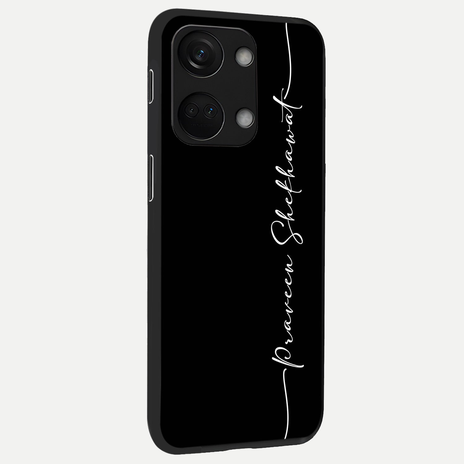  Black Tune Custom Name back cover For Oneplus Nord 3 slim fit glass case with vibrant aesthetic design