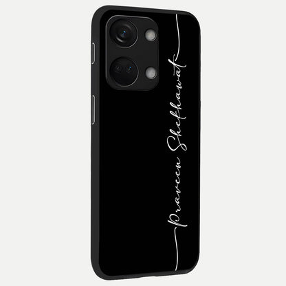  Black Tune Custom Name back cover For Oneplus Nord 3 slim fit glass case with vibrant aesthetic design