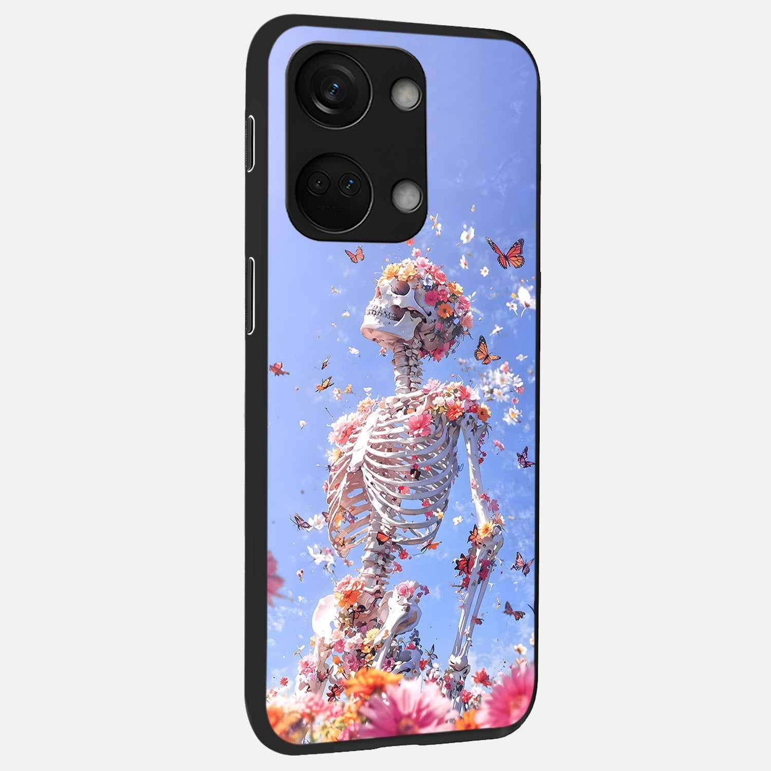  Bloom Beyond Bones back cover For Oneplus Nord 3 slim fit glass case with vibrant aesthetic design